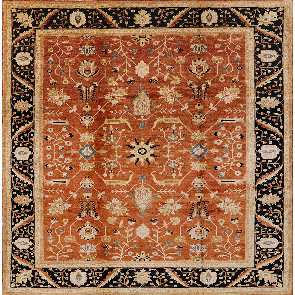 Ahgly Company Indoor Square Mid-Century Modern Area Rugs, 7' Square