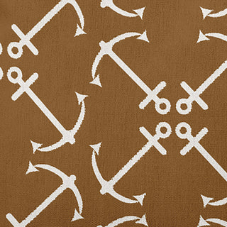 20" x 20" Anchors Up Decorative Indoor Pillow, Brown