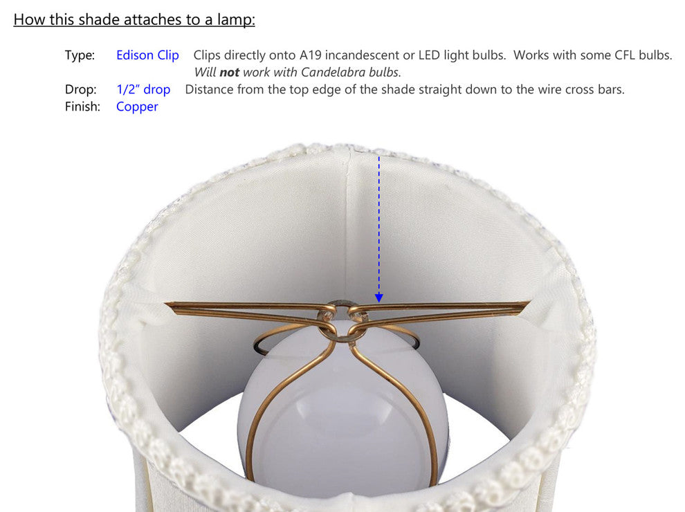 Chatam Round Lampshade, 10"x4"x6"