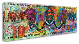 Dean Russo 'Elephants' Canvas Art, 20x47