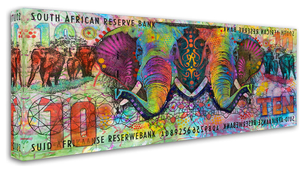 Dean Russo 'Elephants' Canvas Art, 20x47
