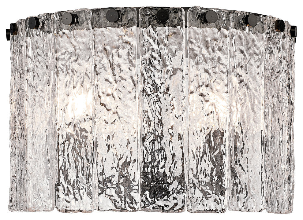 Zlite 1943F12-MB 3-Light Flush Mount, Clear