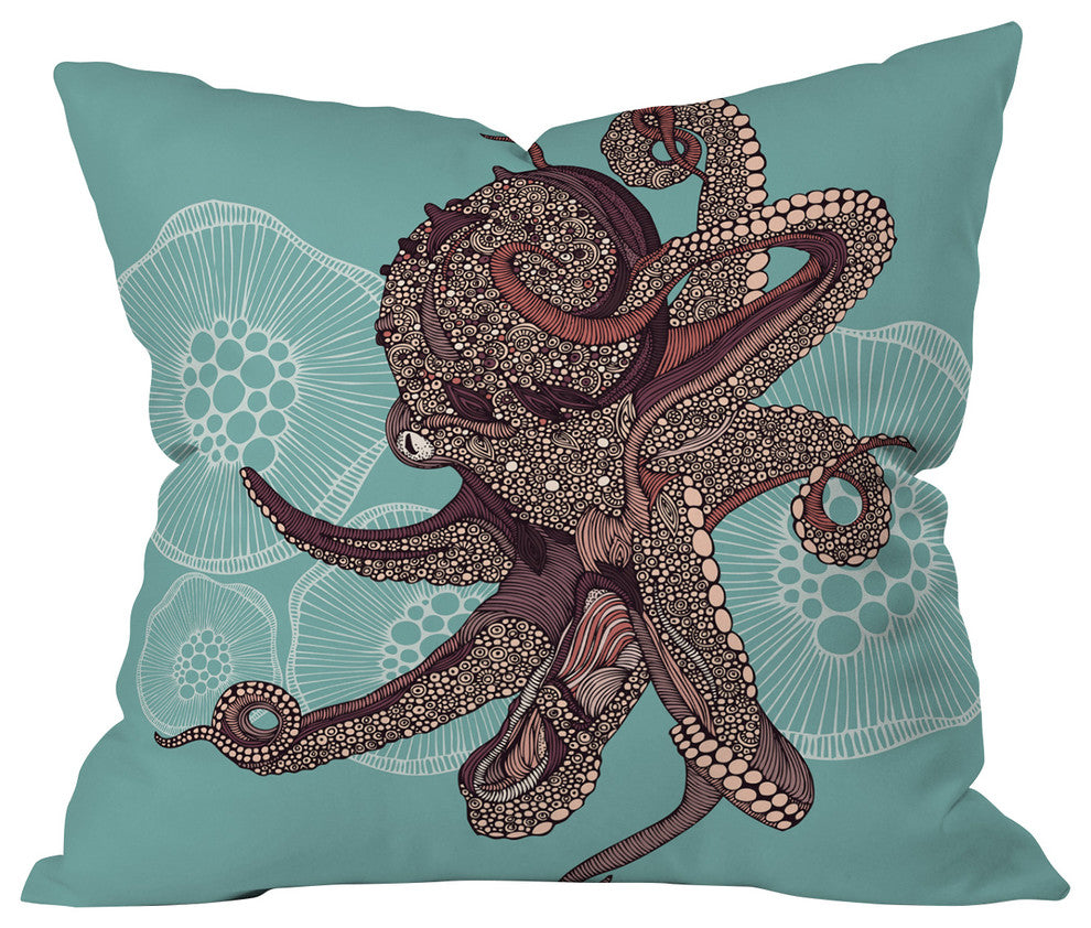 Valentina Ramos Octopus Bloom Throw Pillow