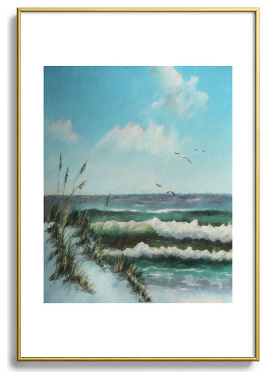 Rosie Brown Beach Dunes Metal Framed Art Print