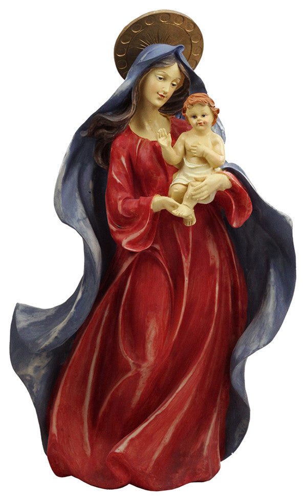 Polyresin Mary Holding Baby Figure