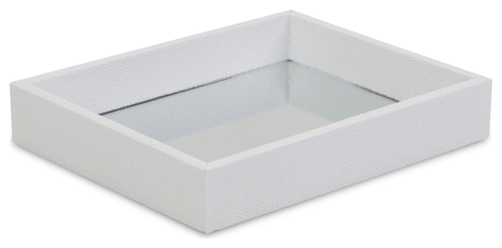 Bubble Mirrored Tray, 10", White