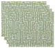 Woven Tiki, Geometric Print Placemat, Green