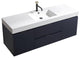 Bliss 60" Single Sink Blue Wall Mount Modern Bathroom Vanity