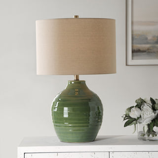 23" Coastal Green Table Lamp