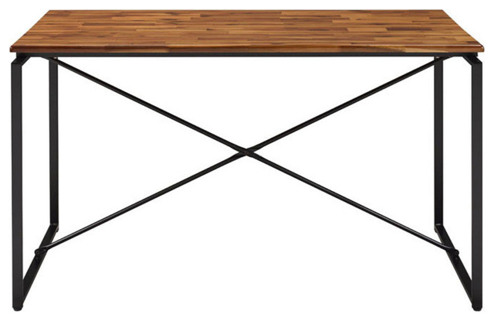 Rectangular Dining Table, Oak/Black Finish