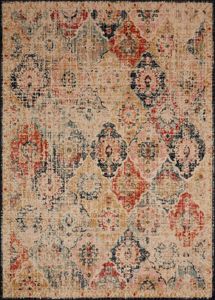 Loloi II Jocelyn Brown-Yellow/Multi, 4'-0" X 6'-0"