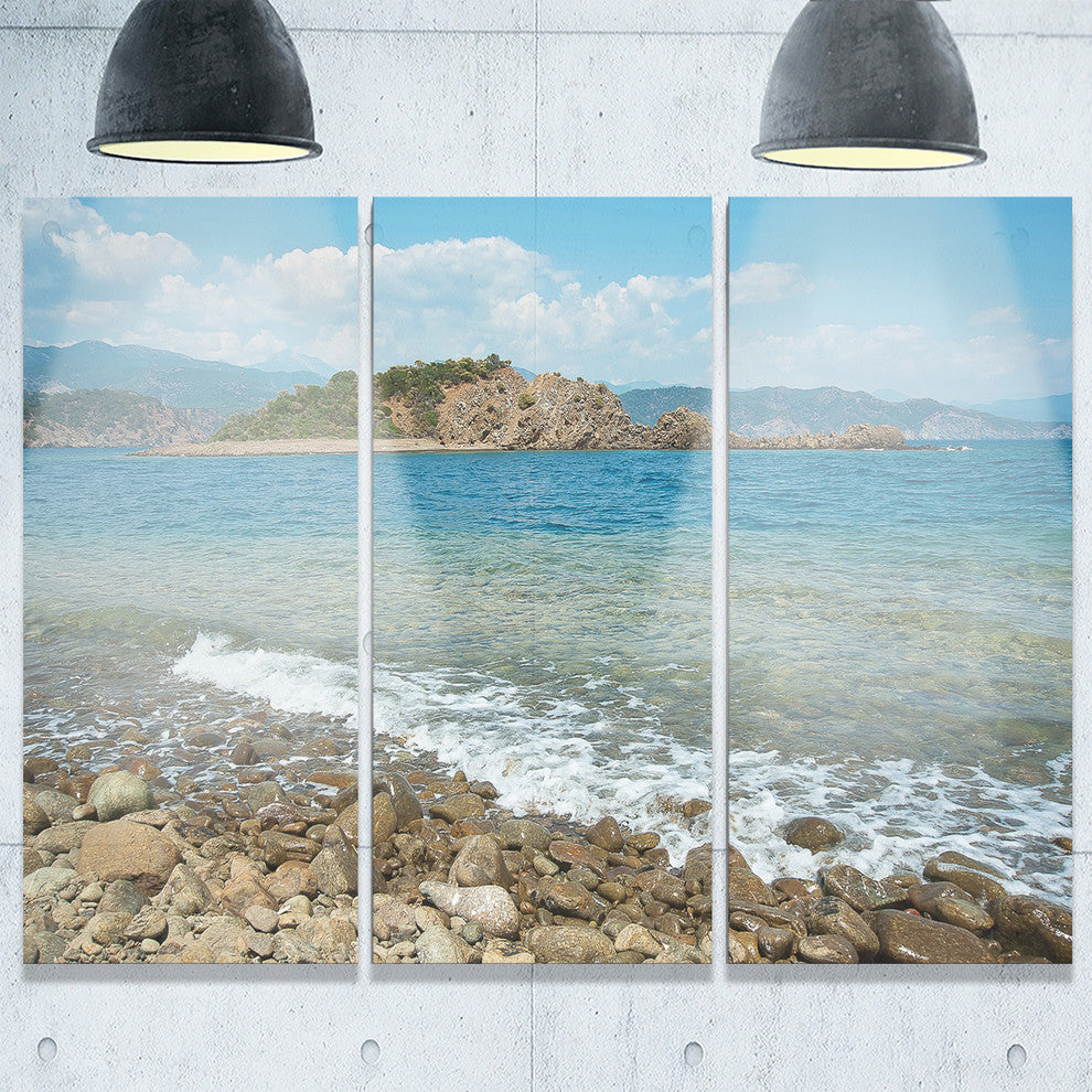 "Small Isle Turkey Panorama" Metal Wall Art, 3 Panels, 36"x28"