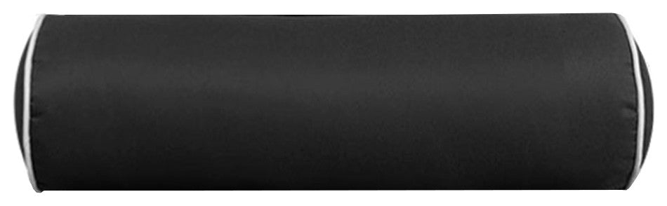 |COVER ONLY| Outdoor Contrast Piped Trim Large 26x6 Bolster Pillow Cover AD003