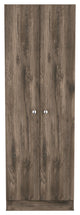 Virginia Double Door Storage Cabinet with 5 Shelves, Dark Brown