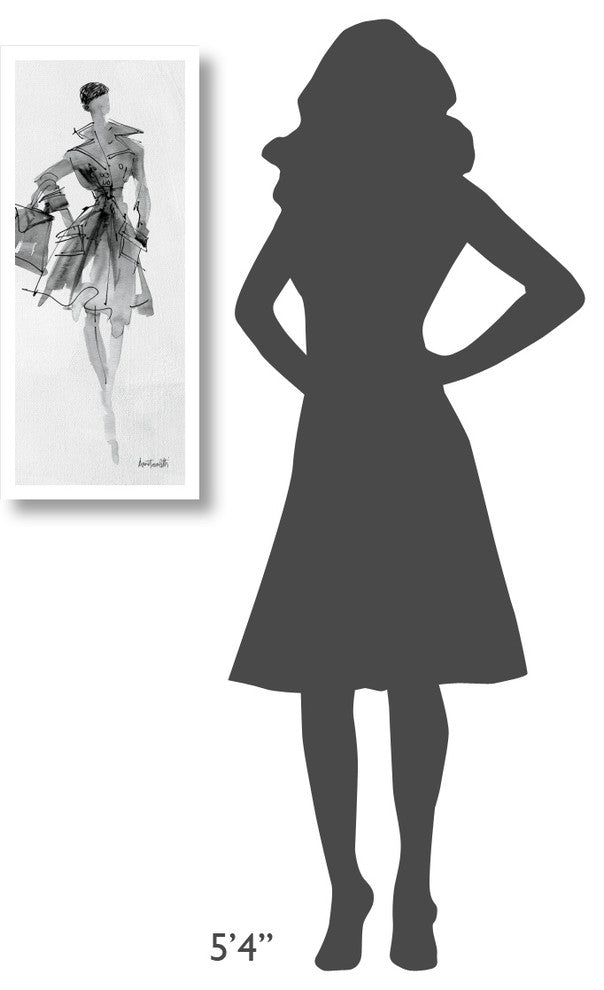 "Fashion Sketchbook VII" Digital Paper Print by Anne Tavoletti, 14"x32"