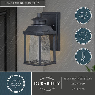 Freeport 5.5" LED Outdoor Wall Light Textured Black