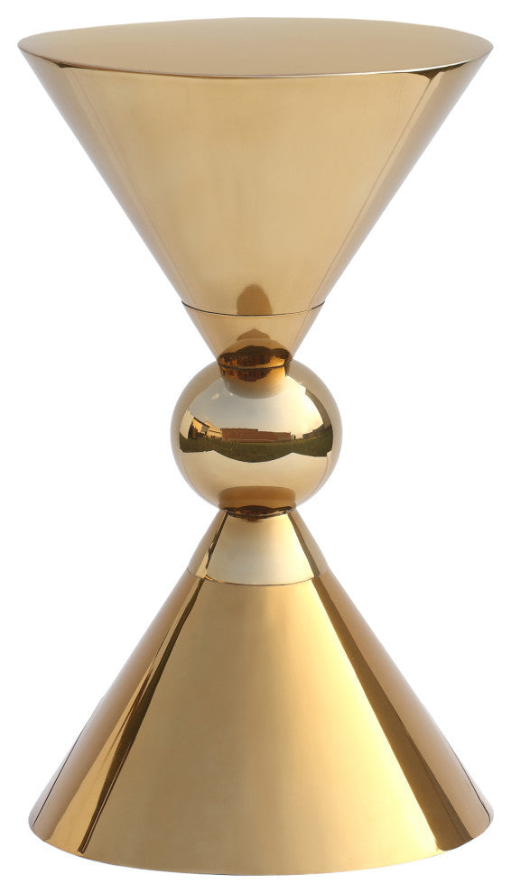 Malia Iron End Table, Gold