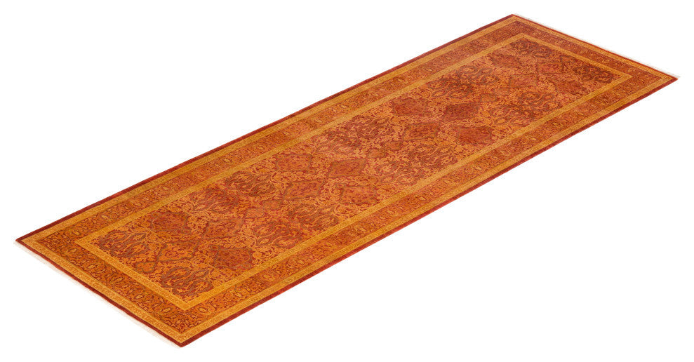 Mogul, One-of-a-Kind Hand-Knotted Area Rug Orange, 3'0"x9'0"