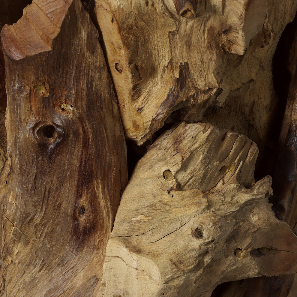 Uttermost 22876 Driftwood Glass Top Large Coffee Table