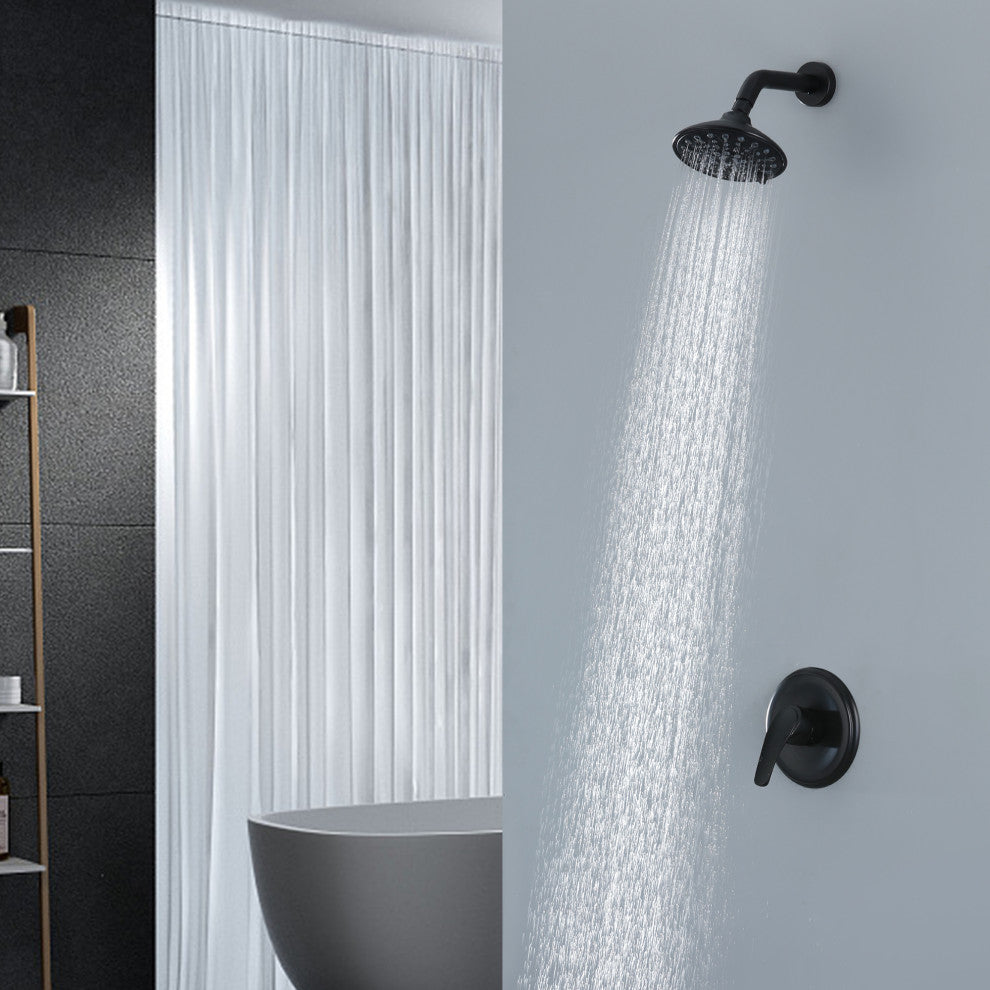 Shower Set, 6" Rainshower Head With Valve