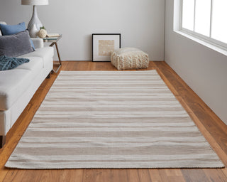 Weave & Wander Granberg Eco-Friendly PET Rug, Mushroom, 10' X 14'