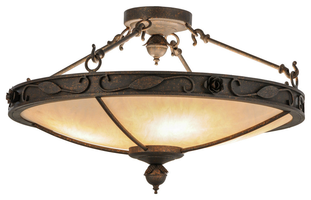 28W Arabesque Semi-Flushmount