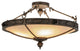 28W Arabesque Semi-Flushmount