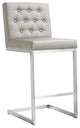 Helsinki Light Grey Steel Counter Stool - Set of 2 - Light Grey