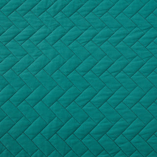 Hampton Hill Velvet Touch Herringbone Oversize 3-Piece Coverlet, Teal, Queen