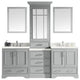 ARIEL Stafford 85" Double Sink Bathroom Vanity White Quartz Top