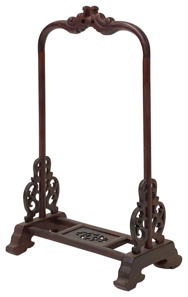 Chinese Wood RuYi Hanging Ring Display Stand Miniature Easel Hws2841