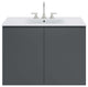 Sink Vanity Cabinet, Wall Mount, White Gray, Ceramic, Modern, Bathroom