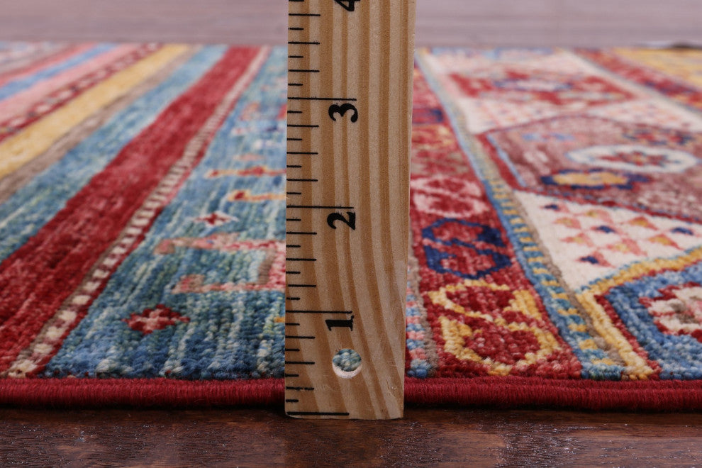 2' 8" X 6' 5" Persian Gabbeh Tribal Hand-Knotted Runner Rug Q11030