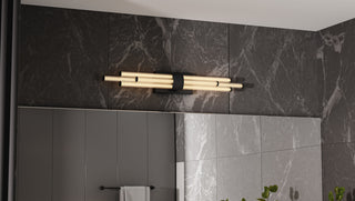 Quoizel PCTAL8632 Talbott 8 Light 32"W LED Bath Bar - Matte Black