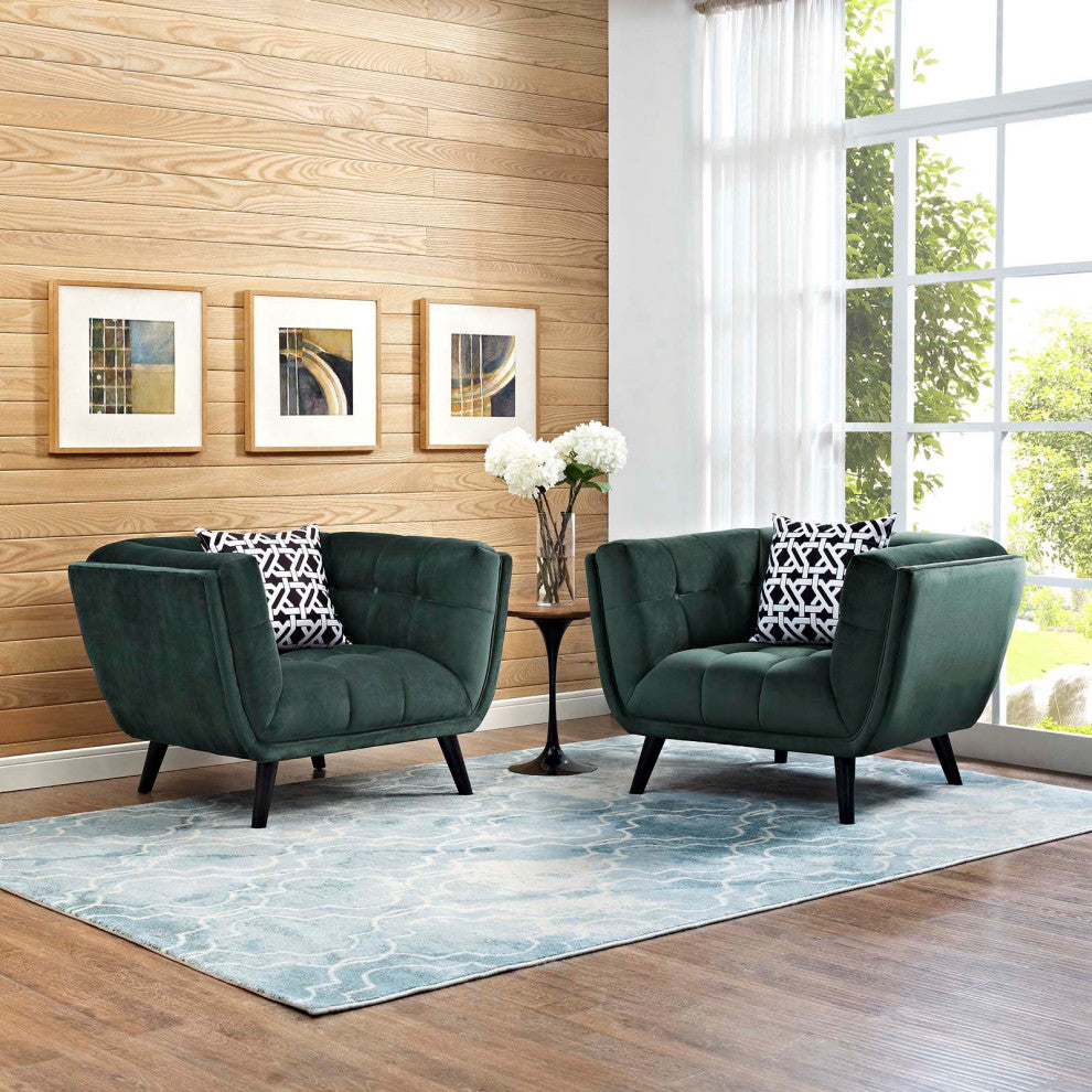 Bestow 2 Piece Performance Velvet Armchair Set by Modway
