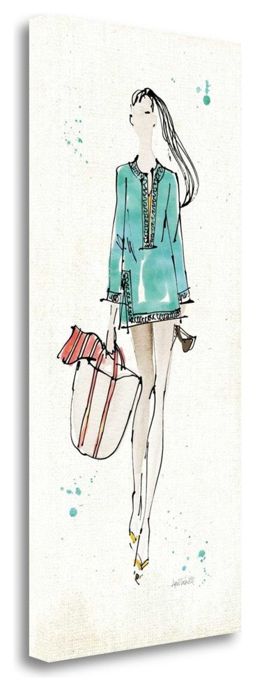"Beach Divas IV Color" By Anne Tavoletti, Giclee Print on Gallery Wrap Canvas