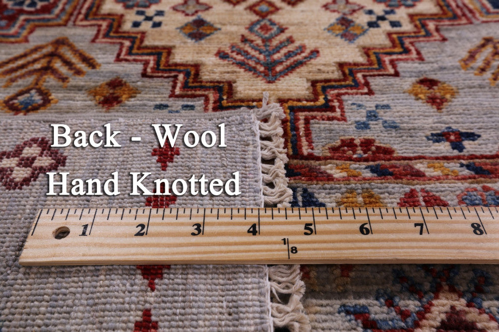 6' 6" X 9' 8" Khorjin Super Kazak Hand Knotted Wool Rug Q5347