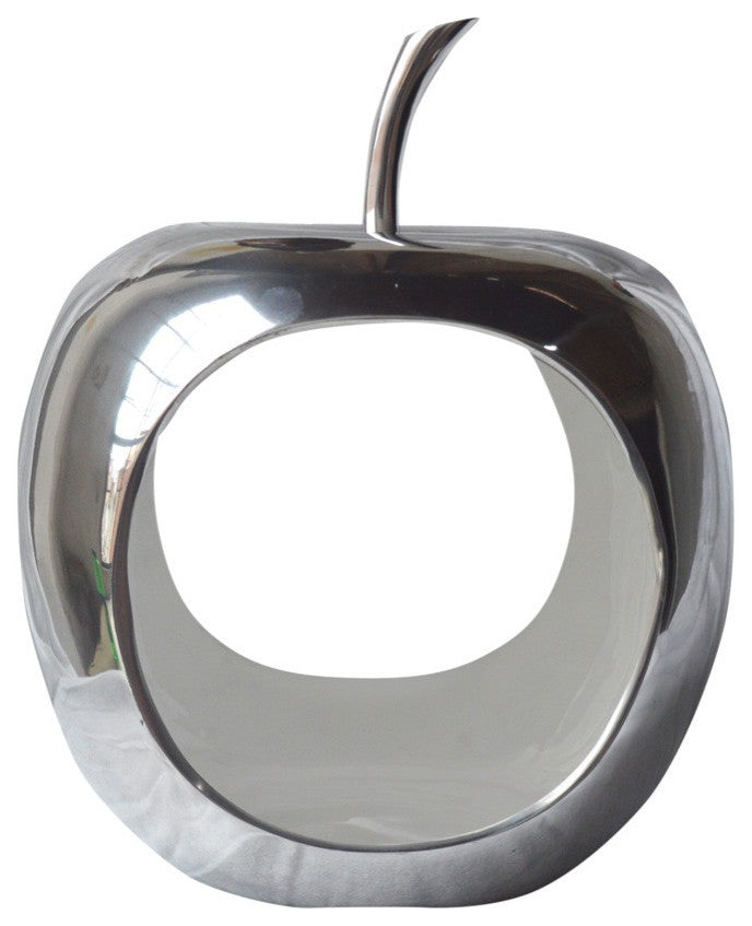 HomeRoots Apple Shaped Aluminum Decorative Accent Bowl