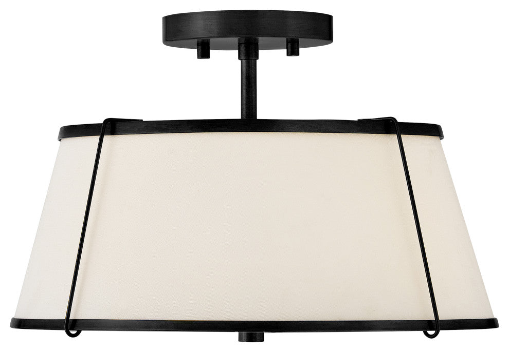 Hinkley Clarke Medium Semi-Flush Mount, Black