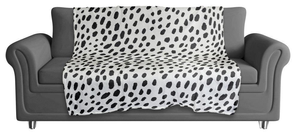 Monochromatic Spot Pattern 50"x60" Coral Fleece Blanket