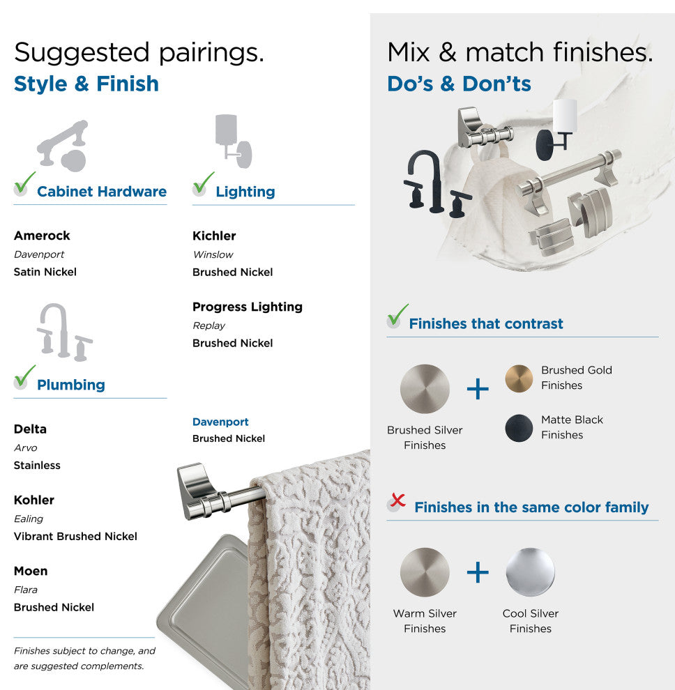 Amerock Davenport Transitional Pivoting Double Post Toilet Paper Holder, Brushed