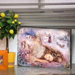 Winter Dream Wall and Table Top Wooden Decor, 12x9