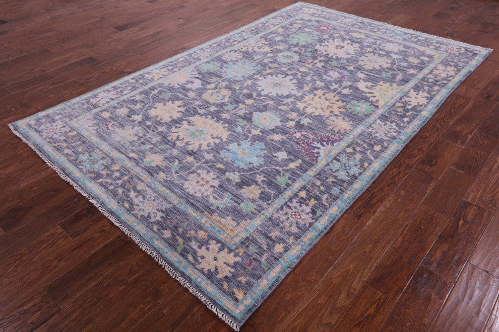 Turkish Oushak Handmade Wool Rug 5' 11" X 9' 5" - Q13327