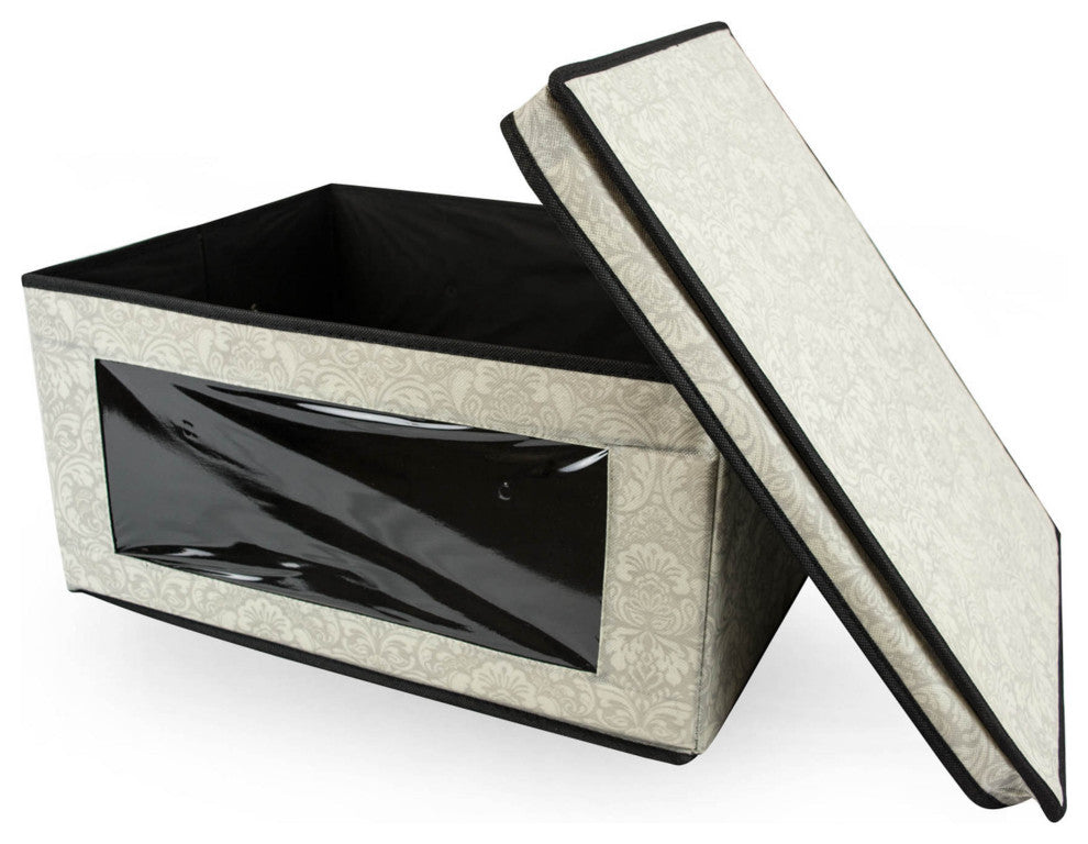 Dish Storage Red Wine Damask