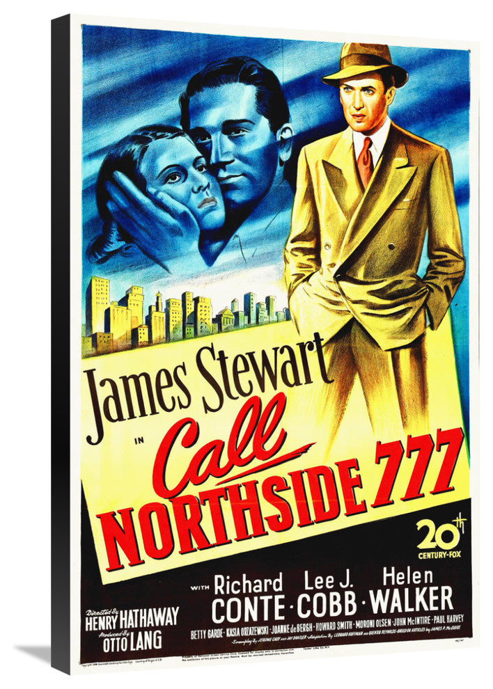 "Call Northside 777" Stretched Canvas Giclee by Hollywood Photo Archive, 20x30"