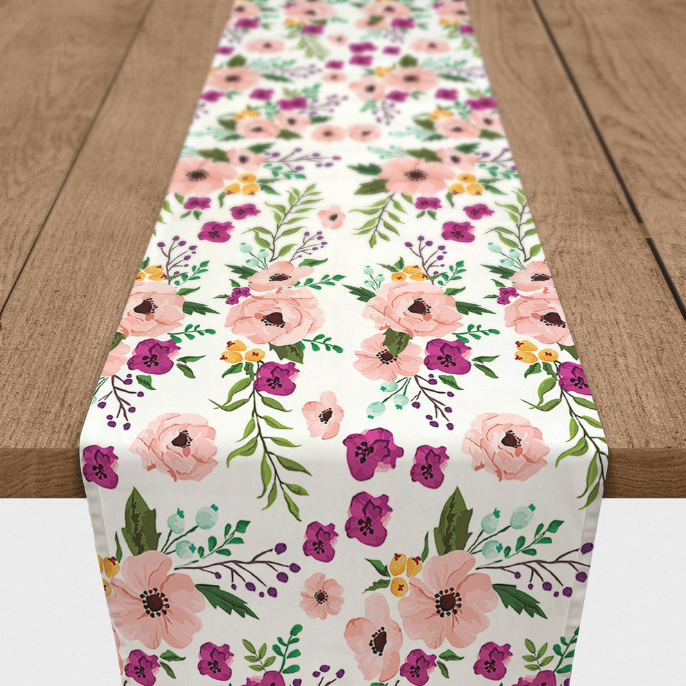 Blooming Florals 16x72 Table Runner