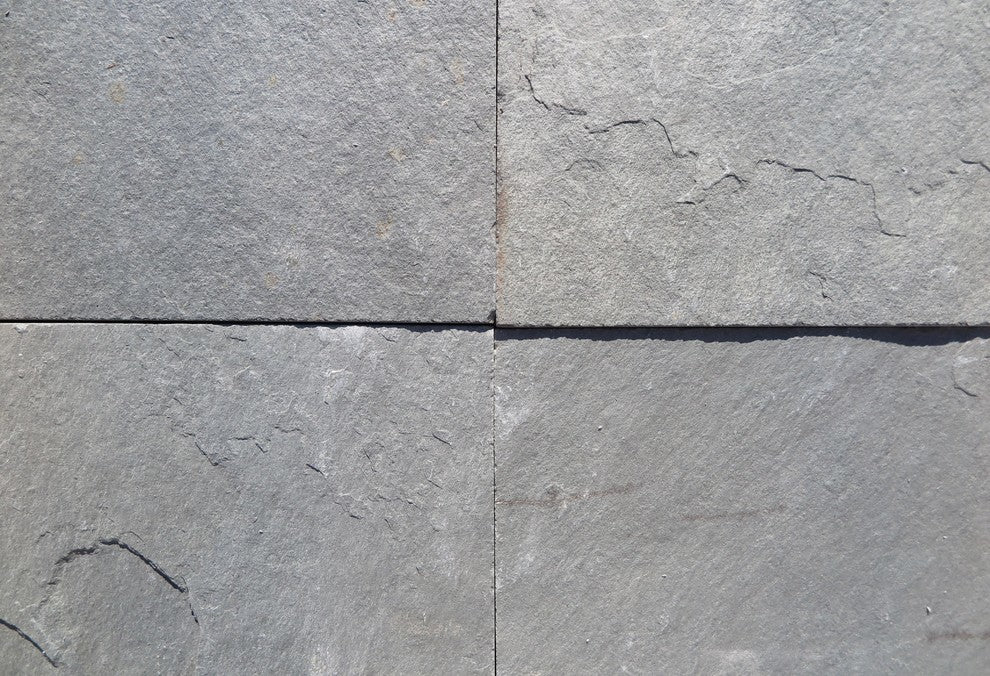 Kota Gray Limestone, Natural Cleft Face, Gauged Back Finish, 12"x12", Set of 640