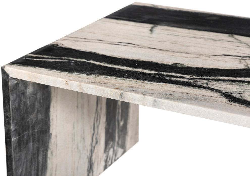 Canova Marble Coffee Table, Black and White, Coffee Table