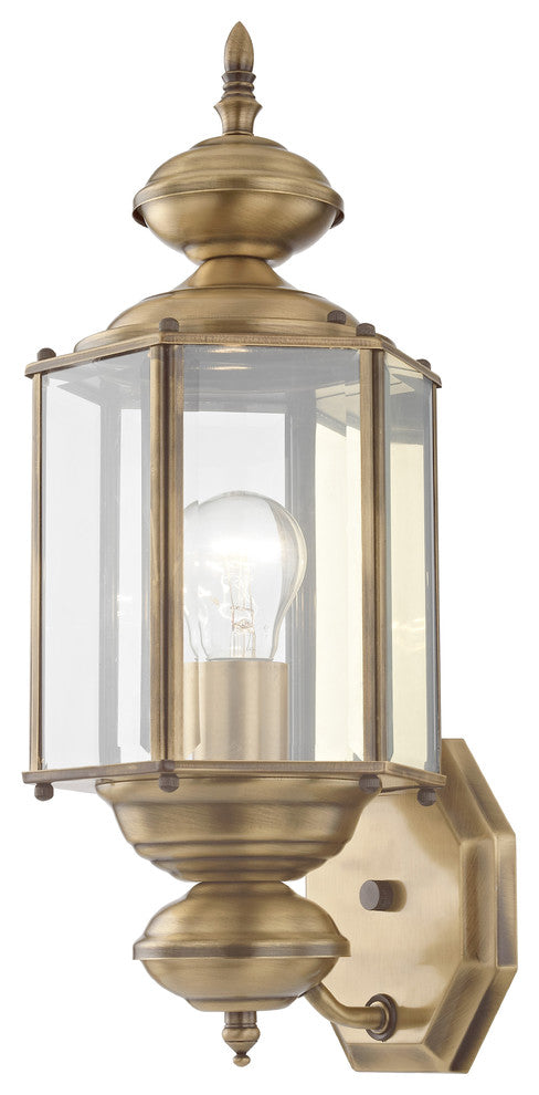Outdoor Basics Outdoor Wall Lantern, Antique Brass