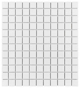 Metro 1" Square Matte White Porcelain Floor and Wall Tile